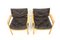 Leather Armchairs, Sweden, 1960s, Set of 2 3