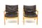 Leather Armchairs, Sweden, 1960s, Set of 2 1