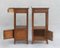 Antique French Nightstands in Oak and Marble, 1900, Set of 2 4