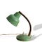 Small Bauhaus Mint Green Metal Goose Neck Desk Table Lamp , 1950s 1