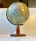 Art Deco Danish Heimdal No. 34 World Globe with Compass on a Wooden Base, 1930s 1