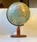 Art Deco Danish Heimdal No. 34 World Globe with Compass on a Wooden Base, 1930s, Image 1