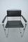Black Leather S34 Chair in Chrome by Mart Stam for Thonet 14