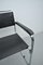 Black Leather S34 Chair in Chrome by Mart Stam for Thonet 10