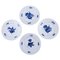 Assiettes à Déjeuner Modèle 10/8095 avec Fleurs Bleues de Royal Copenhagen, Set de 4 1