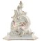 Console Murale Antique en Porcelaine Peinte à la Main avec Fleurs et Décoration Dorée 1