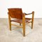 Dänischer Vintage Safari Stuhl aus cognacfarbenem Leder 7