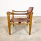 Vintage Danish Cognac Leather Safari Chair 9