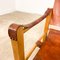 Vintage Danish Cognac Leather Safari Chair 13