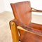 Chaise Safari Vintage en Cuir Cognac, Danemark 6