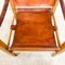 Dänischer Vintage Safari Stuhl aus cognacfarbenem Leder 14