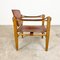 Vintage Danish Cognac Leather Safari Chair 4