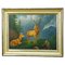 Daino con cerva nelle Alpi, olio su tela, XIX secolo, in cornice, Immagine 1