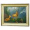 Fallow Deer with Doe in the Alps, Oil on Canvas, 19th Century, Framed 1