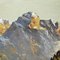 Paesaggio alpino con paese di montagna tirolese, inizio XX secolo, olio su cartone, con cornice, Immagine 5