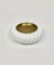 Italian Ashtray in White Ceramic and Brass by Tommaso Barbi, 1970s 2