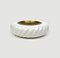 Italian Ashtray in White Ceramic and Brass by Tommaso Barbi, 1970s 10