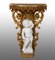 Antiker römischer Konsolentisch aus goldenem & geschnitztem Holz 1