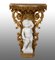 Antique Roman Console Table in Golden and Carved Wood, Image 1