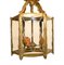 Art Nouveau Lantern Gilt Chandelier Light, Image 6