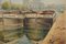 Montjean Canal & St Felix Cathedral, Nantes, 20th Century, Oil on Cardboard, Framed 6