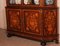Dutch Wood Marquetry with Floral Decor Showcase Cabinet 14