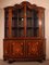 Dutch Wood Marquetry with Floral Decor Showcase Cabinet, Image 1