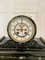 Antique Victorian Drum Head Marble Mantle Clock, 1860s 4