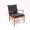 Colonial Chair in Leather and Mahogany by Ole Wanscher for Poul Jeppesens Møbelfabrik, 1980s, Image 4
