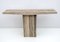 Italian Console Table in Travertine with Brass Details, 1970 3