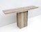 Italian Console Table in Travertine with Brass Details, 1970, Image 8