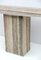 Italian Console Table in Travertine with Brass Details, 1970 7
