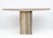 Italian Console Table in Travertine with Brass Details, 1970 2