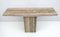 Italian Console Table in Travertine with Brass Details, 1970, Image 10