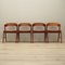 Danish Teak Chairs by Kai Kristiansenfrom for Korup Stolefabrik, 1970s, Set of 4 1