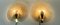Eis Murano und Messing Muschel Wandlampen von Hillebrand, 1960er, 2er Set 19