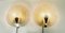 Eis Murano und Messing Muschel Wandlampen von Hillebrand, 1960er, 2er Set 4