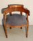 Louis Philippe Blond Walnut Office Chair, Late 19th Century 1