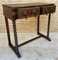 Spanish Console or Desk Table with Drawers and Solomonic Legs 8