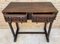 Spanish Console or Desk Table with Drawers and Solomonic Legs, Image 9