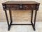 Spanish Console or Desk Table with Drawers and Solomonic Legs, Image 5