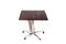 Chrome-Plated Steel Tube Table on Wheels with Rosewood Top 2