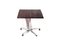 Chrome-Plated Steel Tube Table on Wheels with Rosewood Top, Image 2