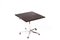 Chrome-Plated Steel Tube Table on Wheels with Rosewood Top, Image 1