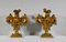 Florentine Fire Pot Candleholders in Golden Linden, Late 18th Century, Set of 2 1