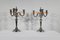 Silver Bronze Candleholders, Late 19th Century, Set of 2 17