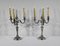 Silver Bronze Candleholders, Late 19th Century, Set of 2 2