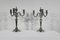 Silver Bronze Candleholders, Late 19th Century, Set of 2 1