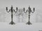 Silver Bronze Candleholders, Late 19th Century, Set of 2 14
