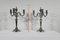 Silver Bronze Candleholders, Late 19th Century, Set of 2 16